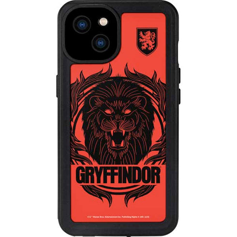 Wizarding Worlds Harry Potter Gryffindor Illustration iPhone 15 Plus Waterproof Case
